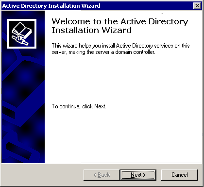 Active Directory Installation Wizard