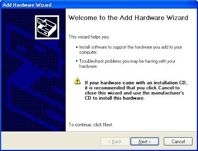 Add Hardware Wizard Windows 7