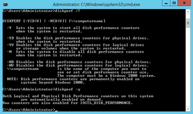 Diskperf Command
