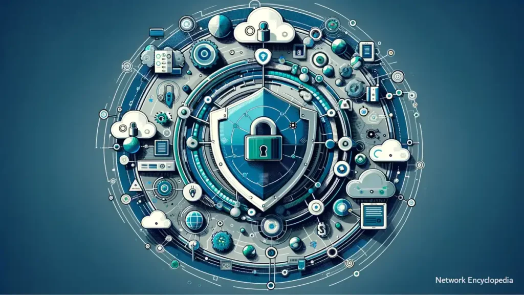 The concept of a Domain Local Group in a Windows Server environment: the image illustrates the group's role in managing access to network resources and permissions within a specific domain, using symbolic elements and a professional color scheme to convey the essence of Domain Local Groups.