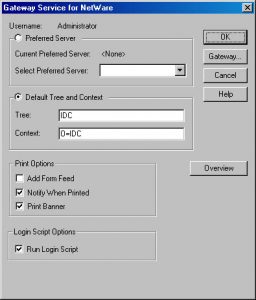 Gateway Service for NetWare (GSNW) - NETWORK ENCYCLOPEDIA