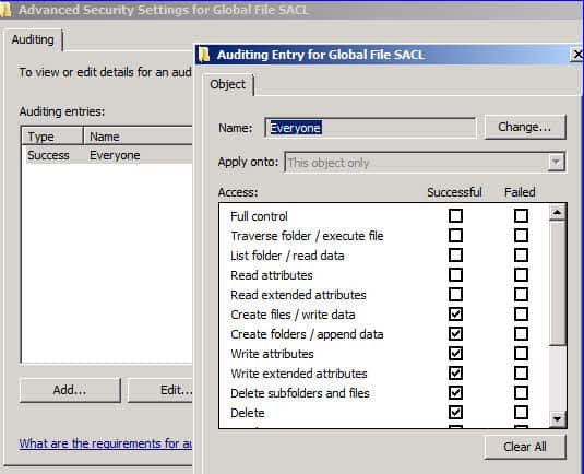 System Access Control List (SACL)