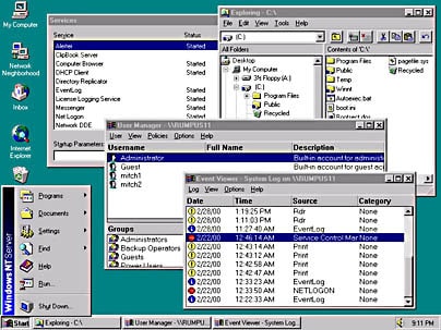 Windows NT 4 user interface.