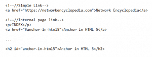 Anchor Text (HTML) - NETWORK ENCYCLOPEDIA