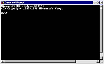 kommandon under Windows 98