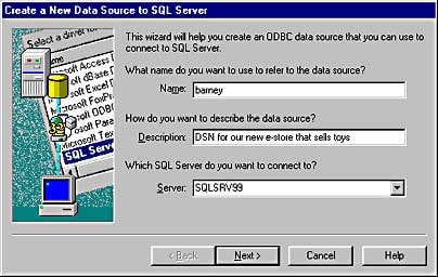 Data Source name (DSN)