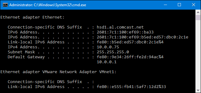 ip config for mac