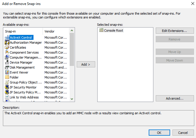 Microsoft Management Console (MMC)