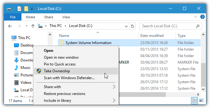 Taking Ownership (NTFS)