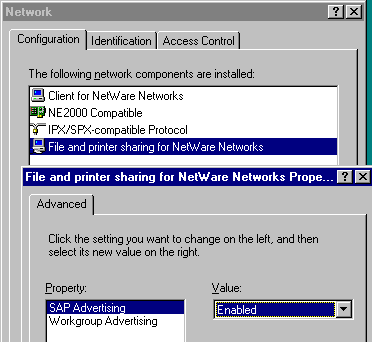 File and Printer Sharing for NetWare Networks