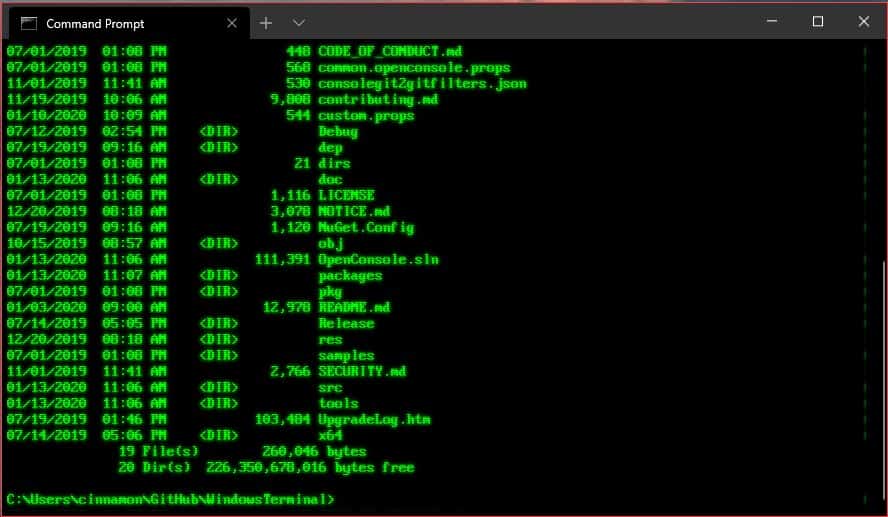 Windows terminal powershell 7