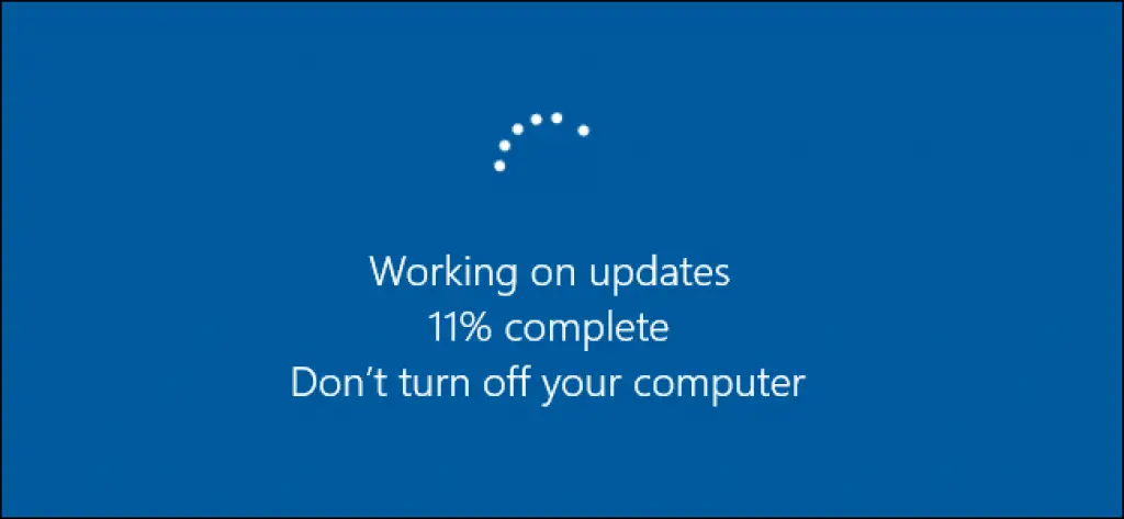 Working on updates (windows update)