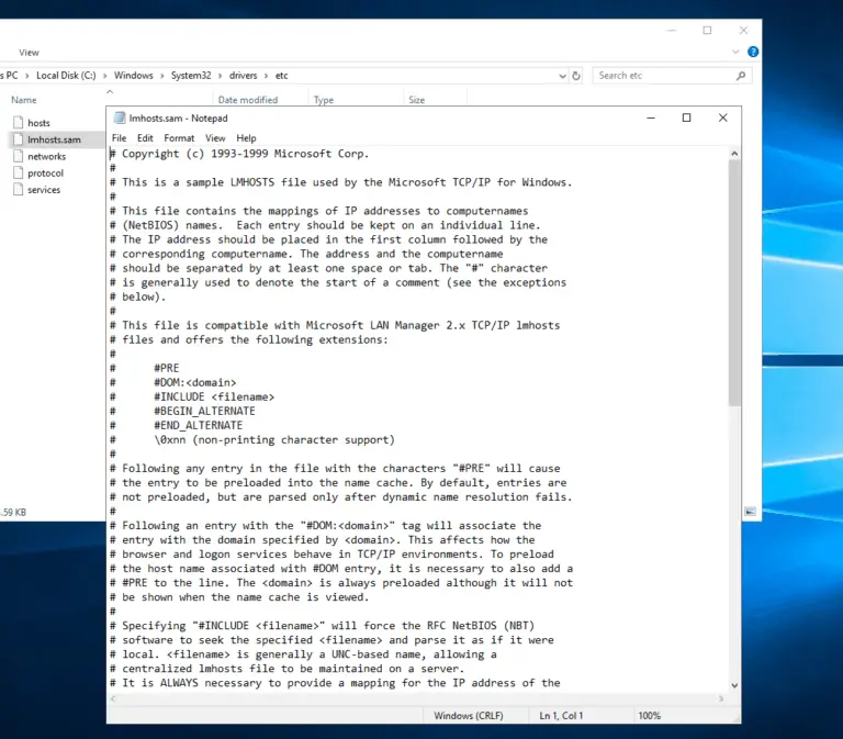 Lmhosts File Windows Os Network Encyclopedia