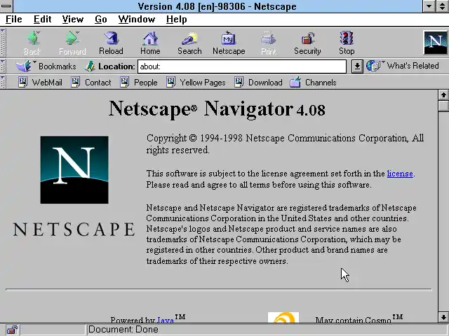 Netscape Navigator 4.08