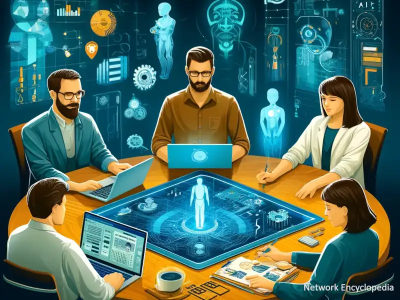 New Skills and Roles in the Software 2.0 Era: The image showcases diverse professionals in the emerging fields of Software 2.0.