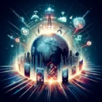 Long Term Evolution: a futuristic and engaging visual that symbolizes the global and transformative nature of LTE technology.